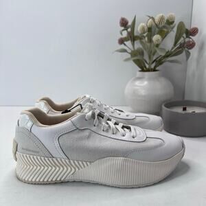 Sorel Ona Platform Sneaker Sea Salt White/Cream NL5108-125 Women's 8.5 Tried On